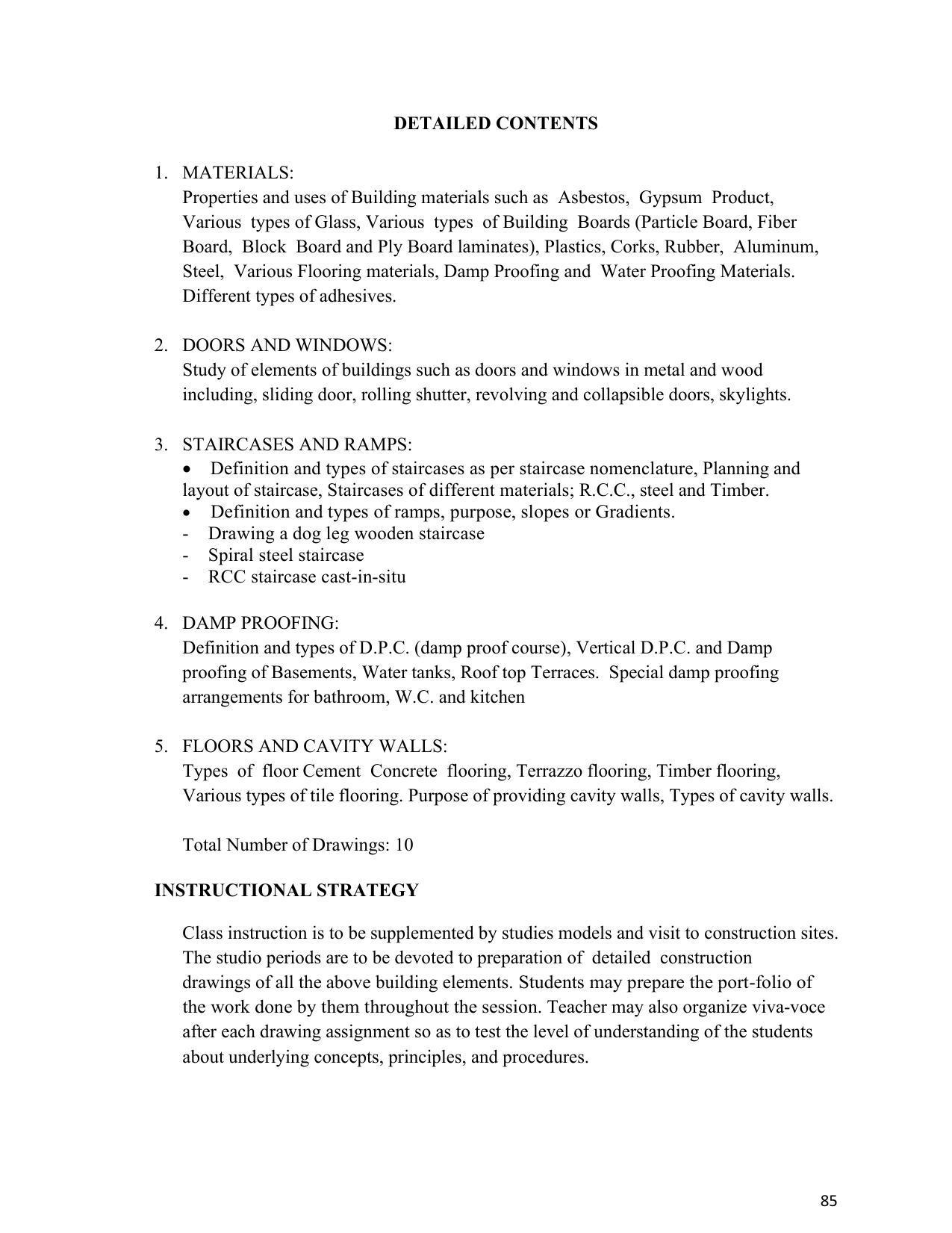 SYLLABUS FOR SEMESTER SYSTEM EFFECTIVE FROM (2021-2022) - ARCHITECTURAL_ASSISTANTSHIP - Page 89