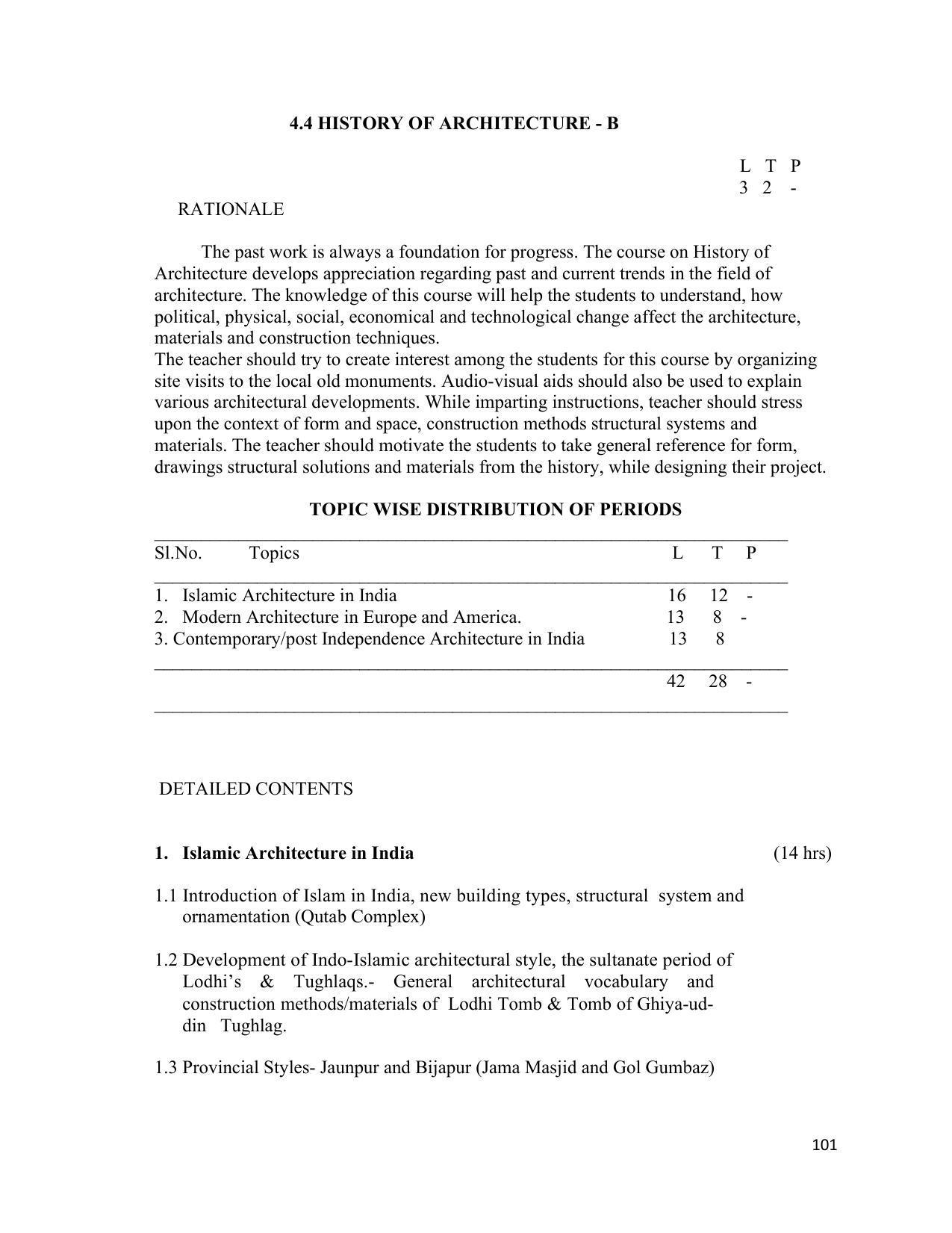 SYLLABUS FOR SEMESTER SYSTEM EFFECTIVE FROM (2021-2022) - ARCHITECTURAL_ASSISTANTSHIP - Page 105