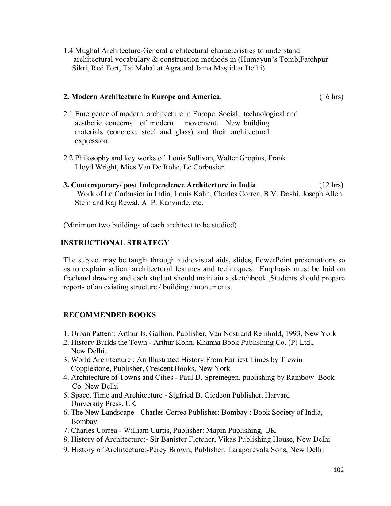 SYLLABUS FOR SEMESTER SYSTEM EFFECTIVE FROM (2021-2022) - ARCHITECTURAL_ASSISTANTSHIP - Page 106