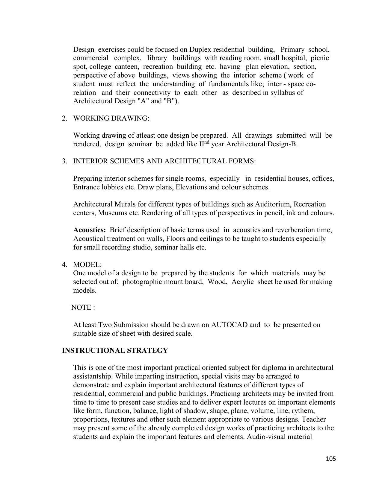 SYLLABUS FOR SEMESTER SYSTEM EFFECTIVE FROM (2021-2022) - ARCHITECTURAL_ASSISTANTSHIP - Page 109