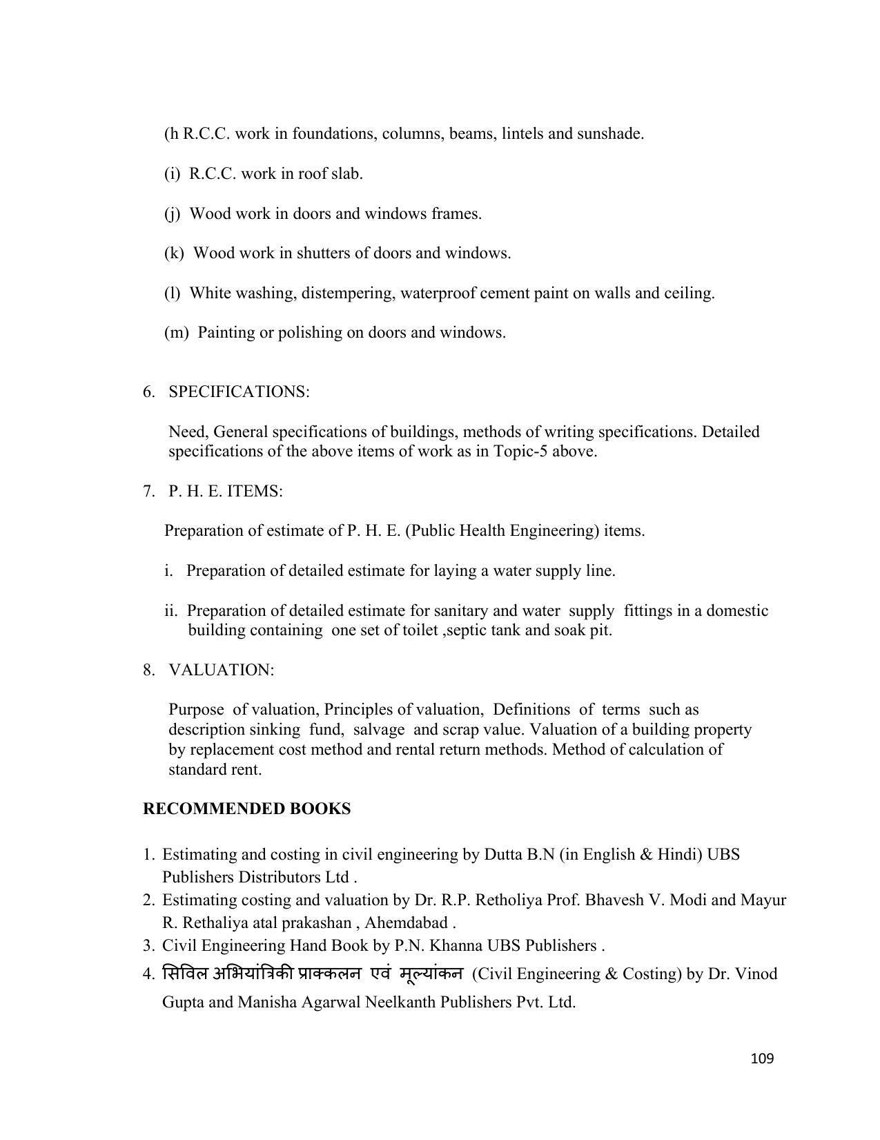 SYLLABUS FOR SEMESTER SYSTEM EFFECTIVE FROM (2021-2022) - ARCHITECTURAL_ASSISTANTSHIP - Page 113