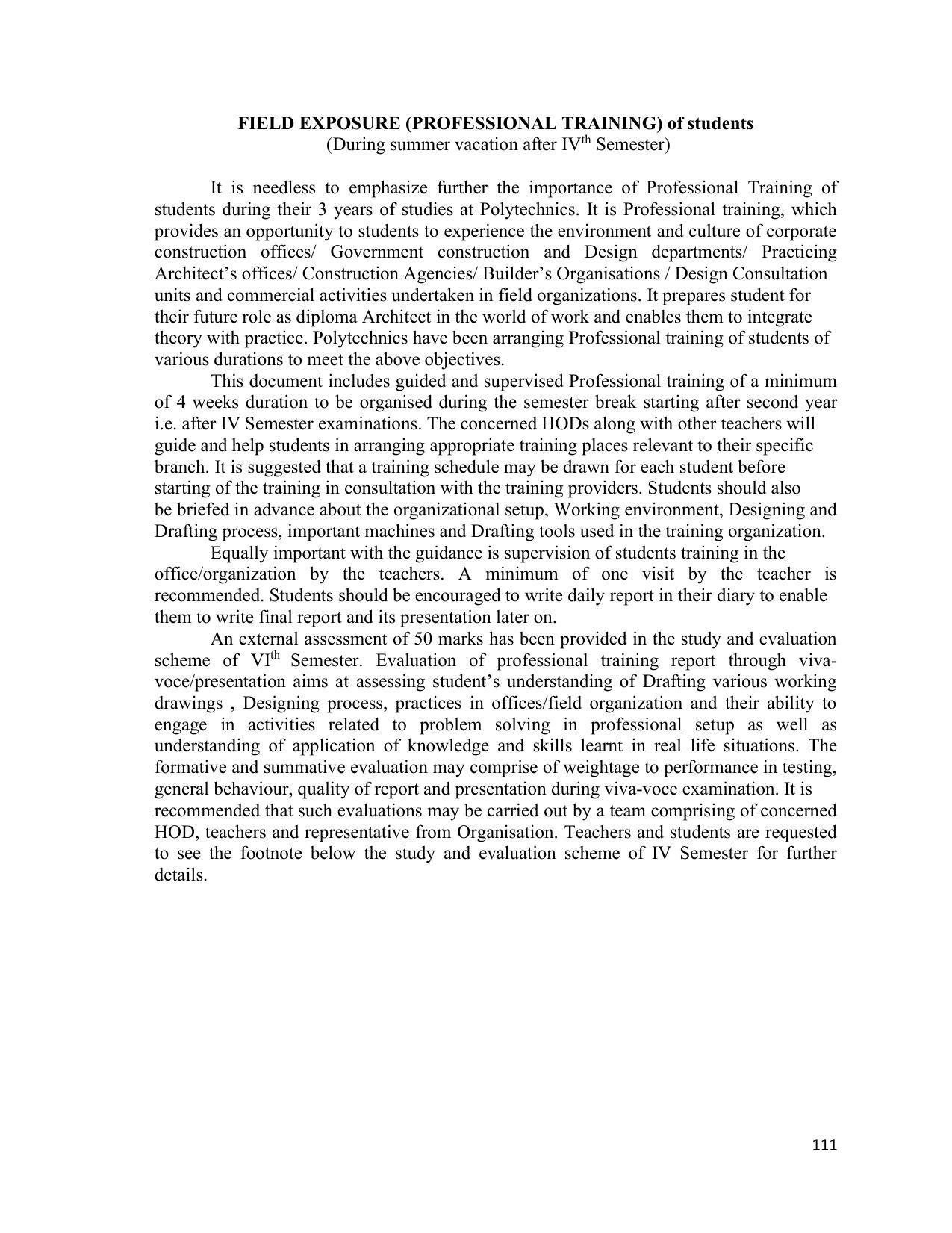 SYLLABUS FOR SEMESTER SYSTEM EFFECTIVE FROM (2021-2022) - ARCHITECTURAL_ASSISTANTSHIP - Page 115