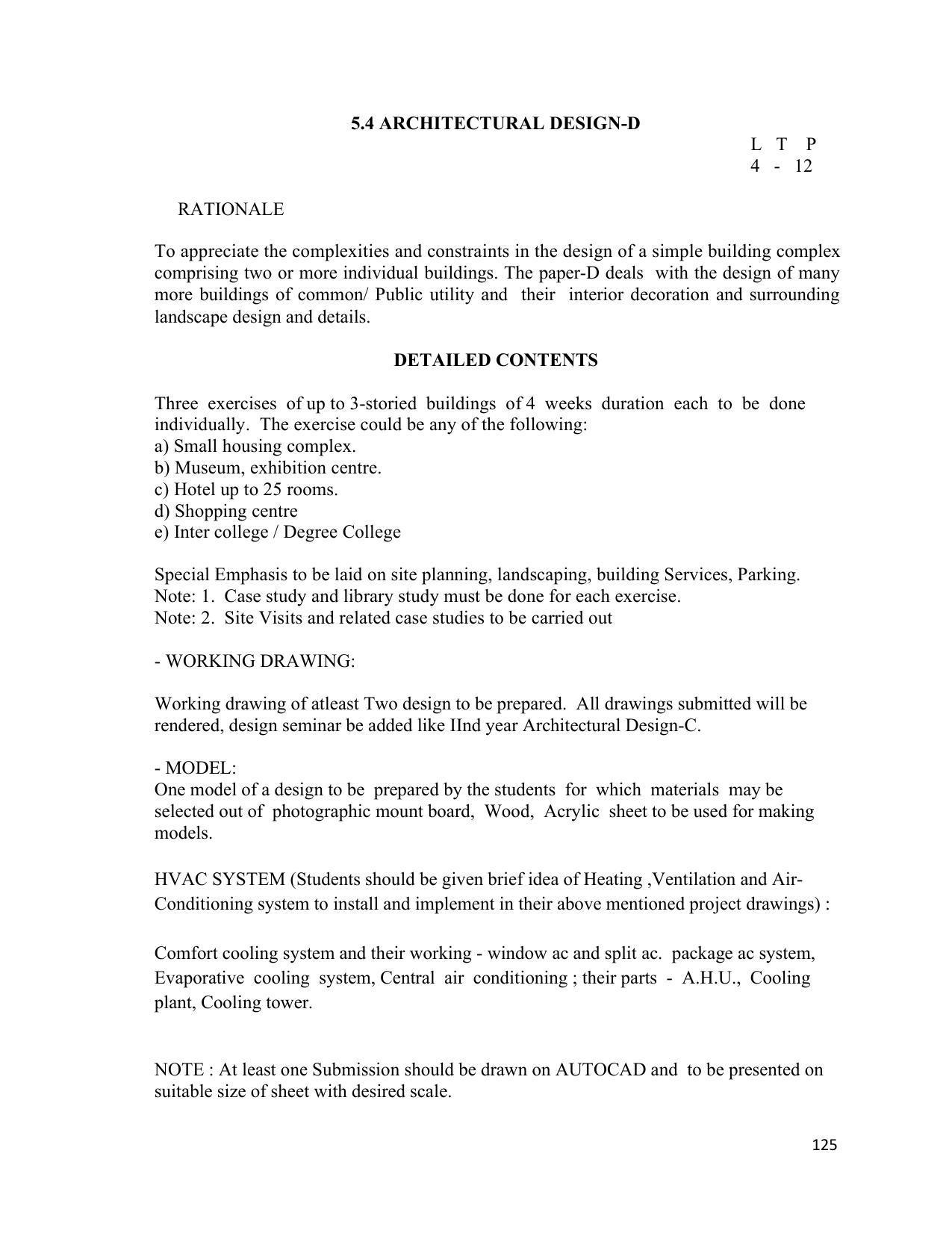 SYLLABUS FOR SEMESTER SYSTEM EFFECTIVE FROM (2021-2022) - ARCHITECTURAL_ASSISTANTSHIP - Page 129