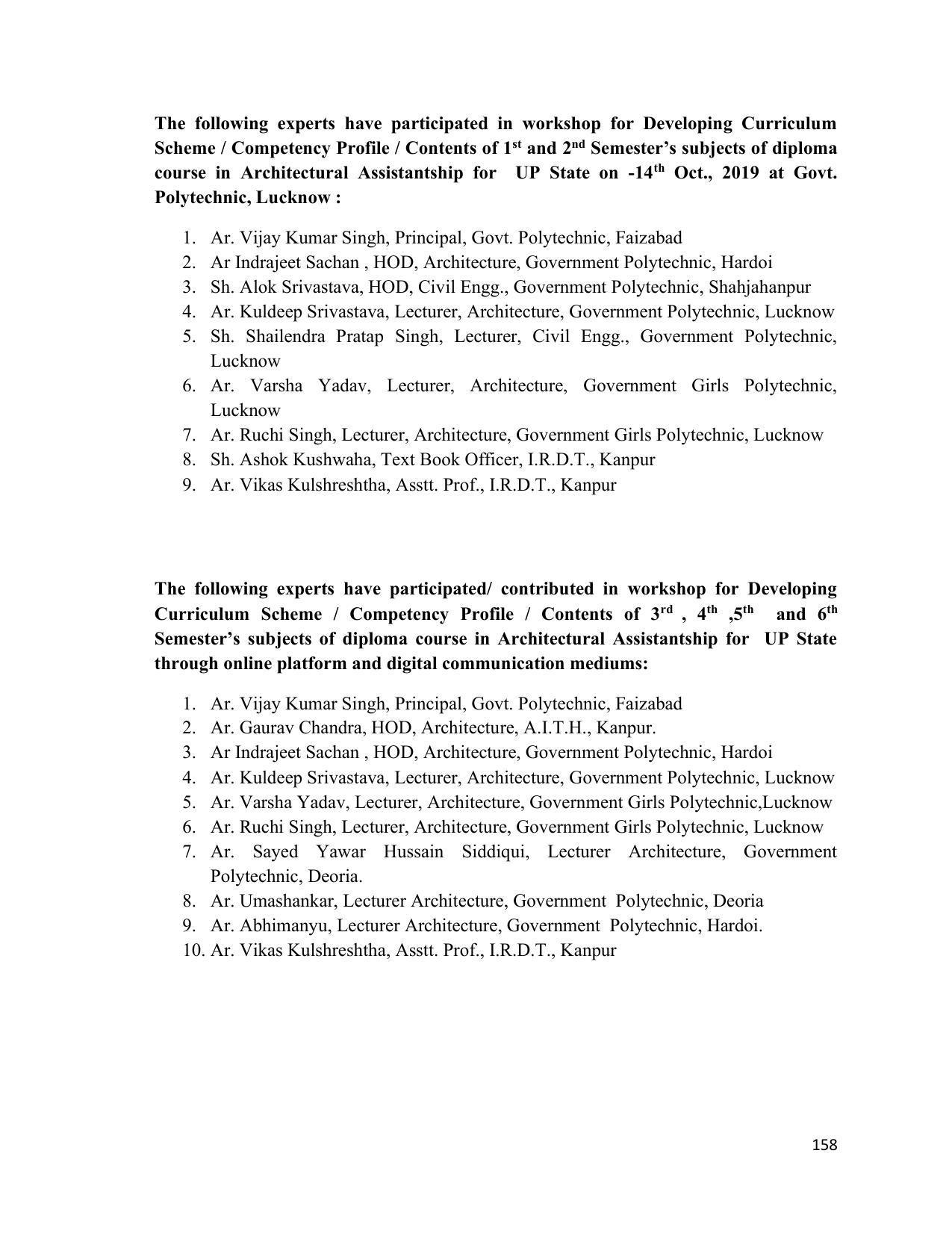 SYLLABUS FOR SEMESTER SYSTEM EFFECTIVE FROM (2021-2022) - ARCHITECTURAL_ASSISTANTSHIP - Page 162