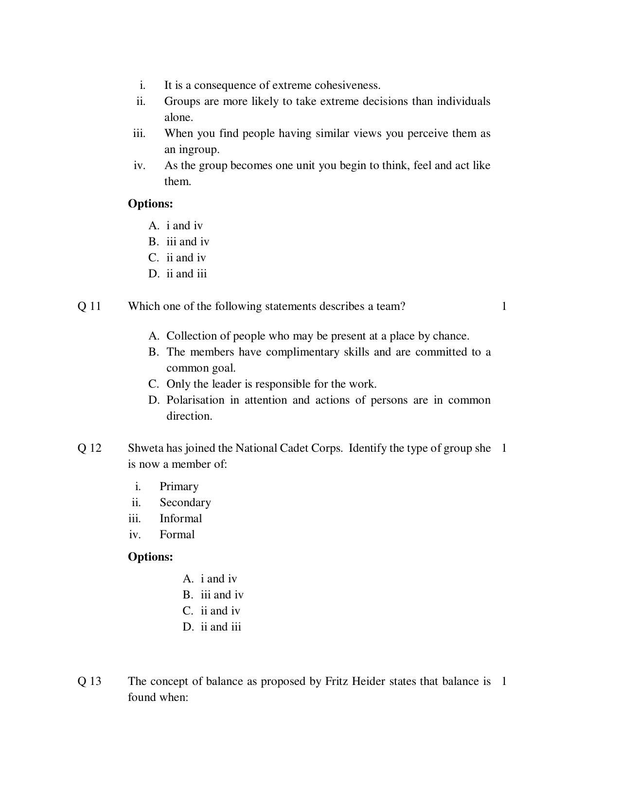 CBSE Class 12 Psychology Sample Question Paper 2024-25 - Page 4