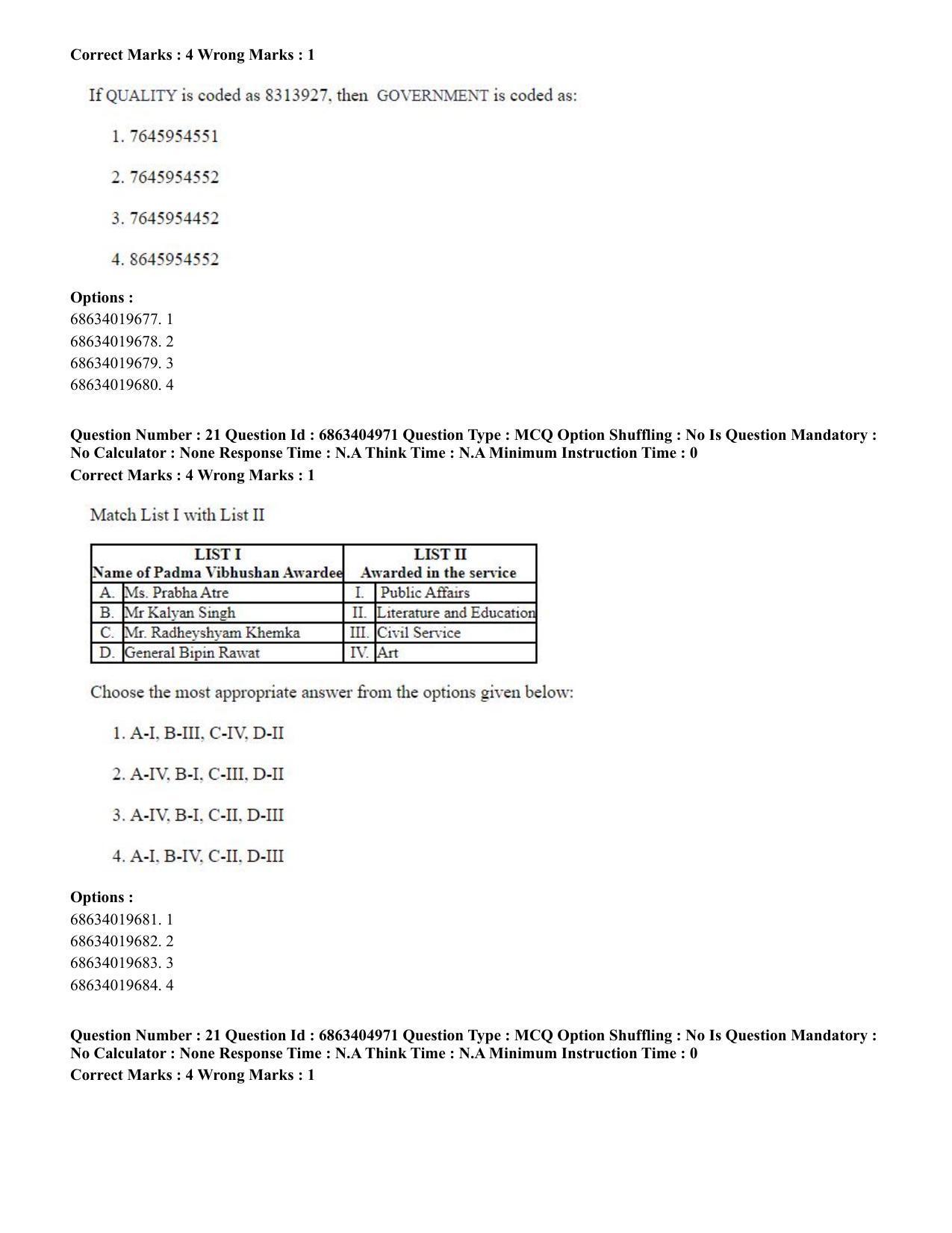 CUET PG 2023: COQP19 – Public Health (Eng.) - Shift 1 (5-06-2023) Question Paper - Page 22