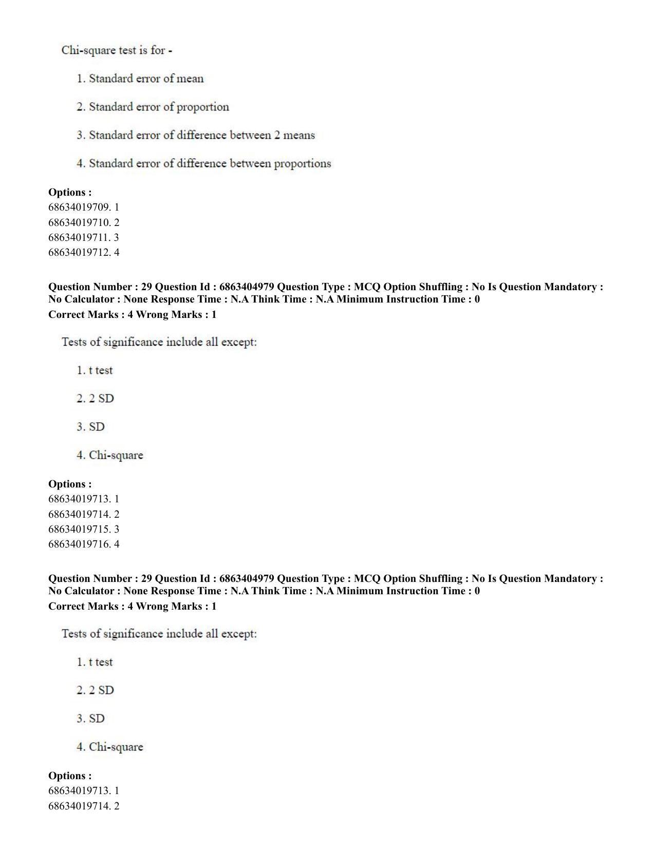 CUET PG 2023: COQP19 – Public Health (Eng.) - Shift 1 (5-06-2023) Question Paper - Page 30