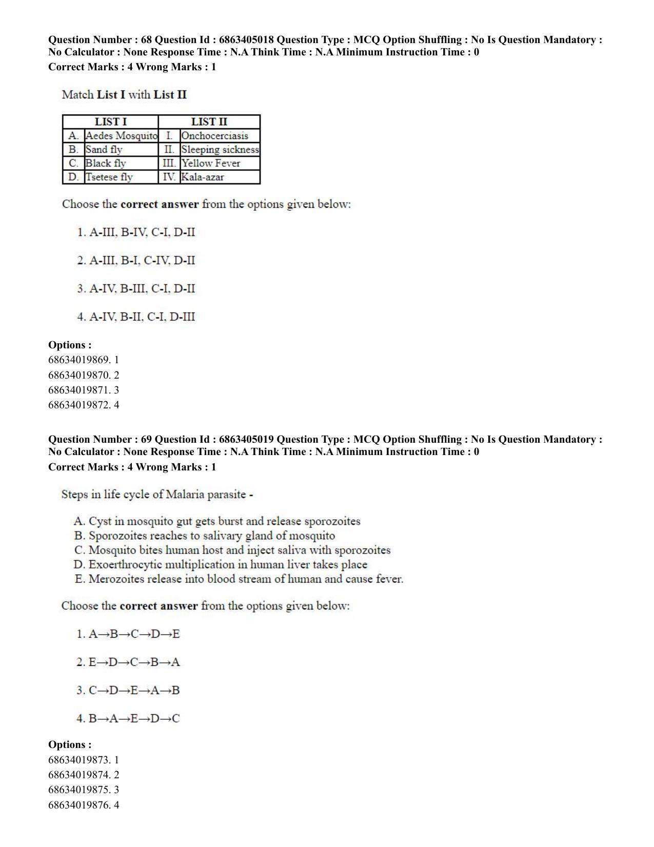 CUET PG 2023: COQP19 – Public Health (Eng.) - Shift 1 (5-06-2023) Question Paper - Page 69