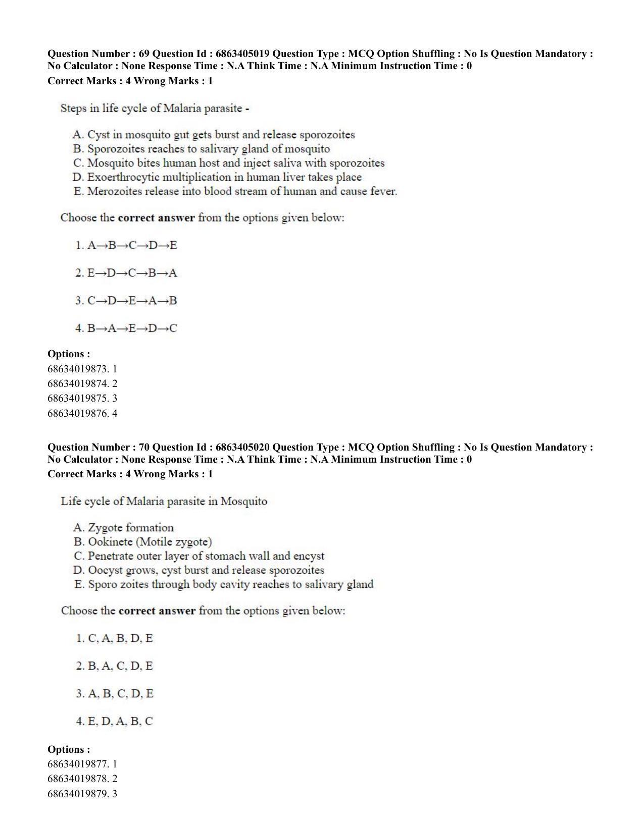 CUET PG 2023: COQP19 – Public Health (Eng.) - Shift 1 (5-06-2023) Question Paper - Page 70