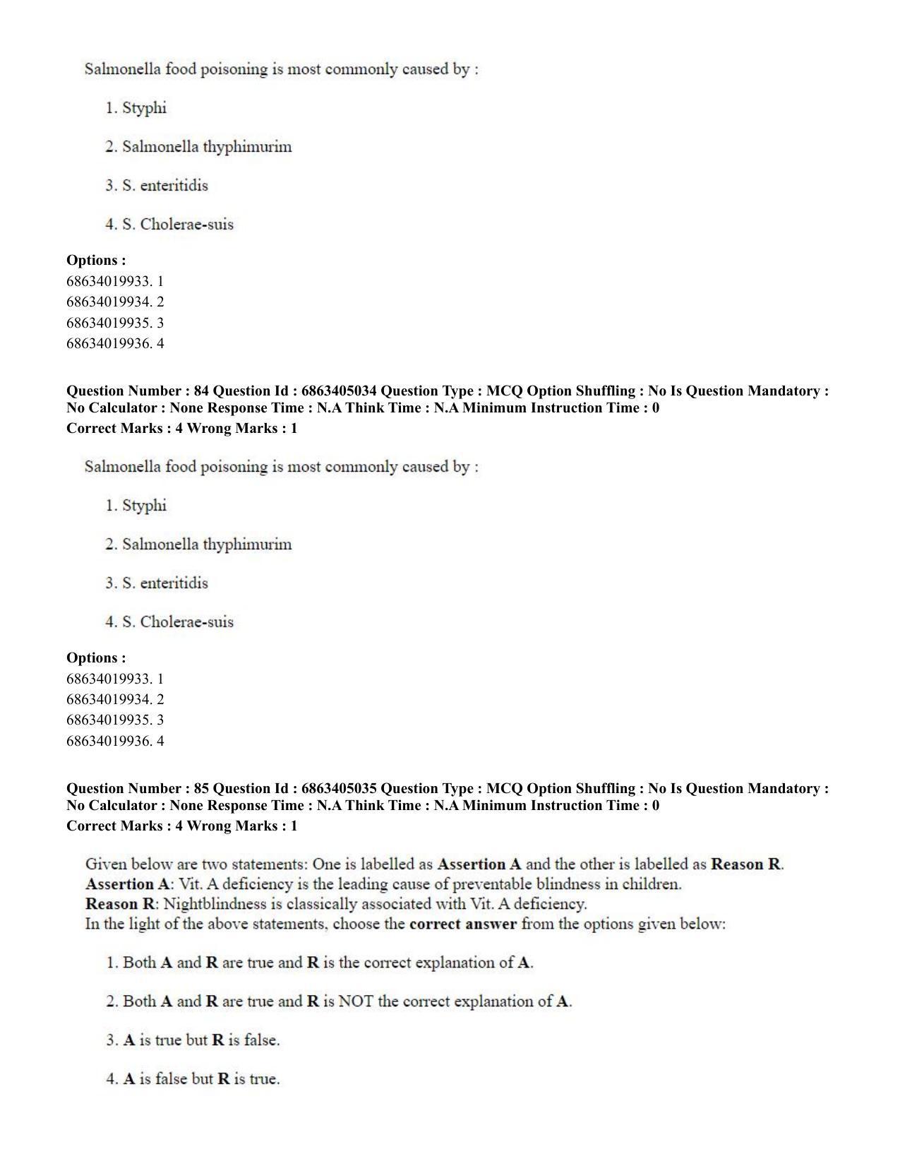 CUET PG 2023: COQP19 – Public Health (Eng.) - Shift 1 (5-06-2023) Question Paper - Page 82
