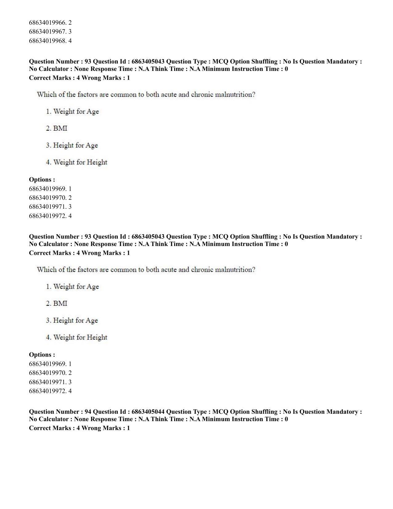 CUET PG 2023: COQP19 – Public Health (Eng.) - Shift 1 (5-06-2023) Question Paper - Page 89