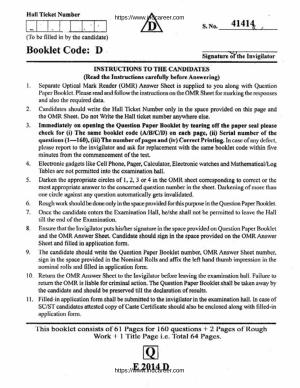 TS EAMCET 2014 Question Paper