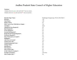 AP RCET 2022: Metallurgical Engineering -  17/10/2022 (Monday) Session-I Question Paper With keys