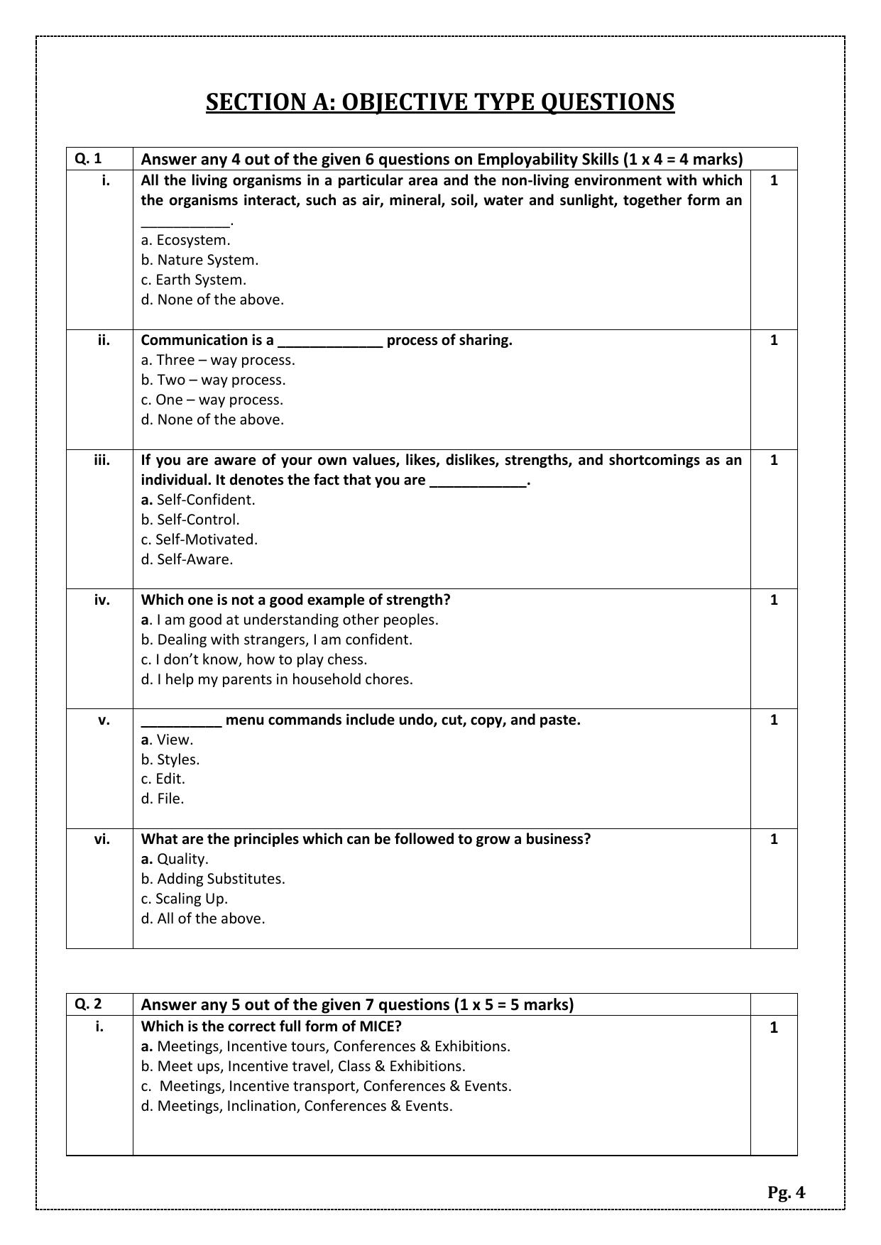 CBSE Class 11: Food Production 2024 Sample Paper - Page 4