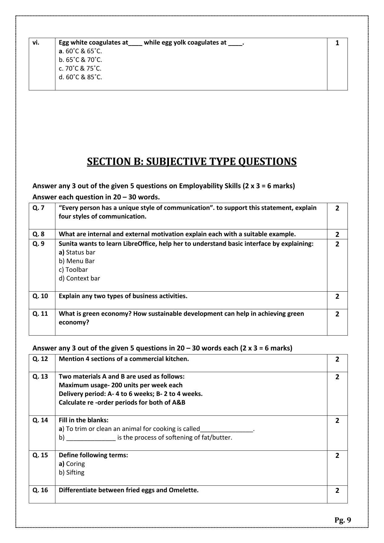 CBSE Class 11: Food Production 2024 Sample Paper - Page 9