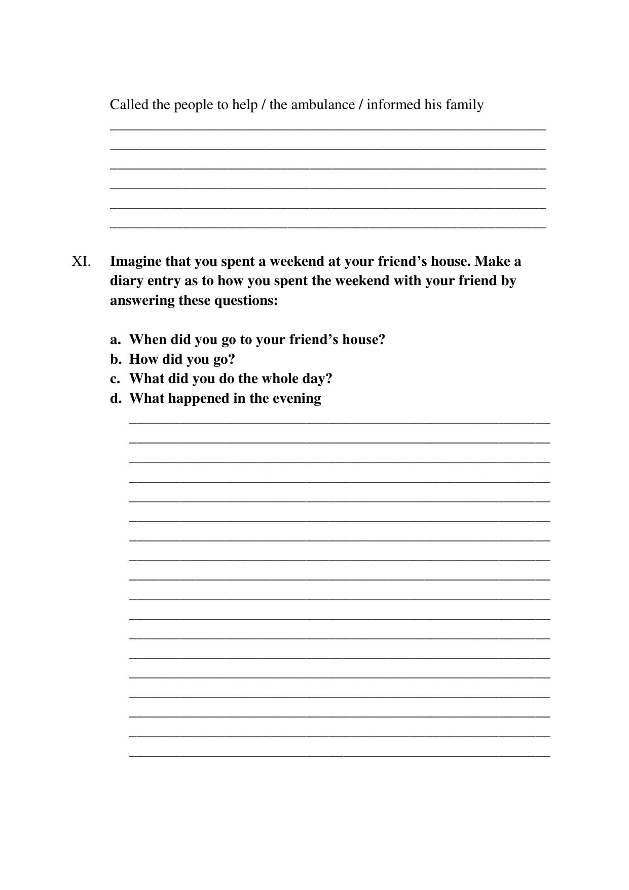 Worksheet for Class 5 English Assignment 14 - Page 4