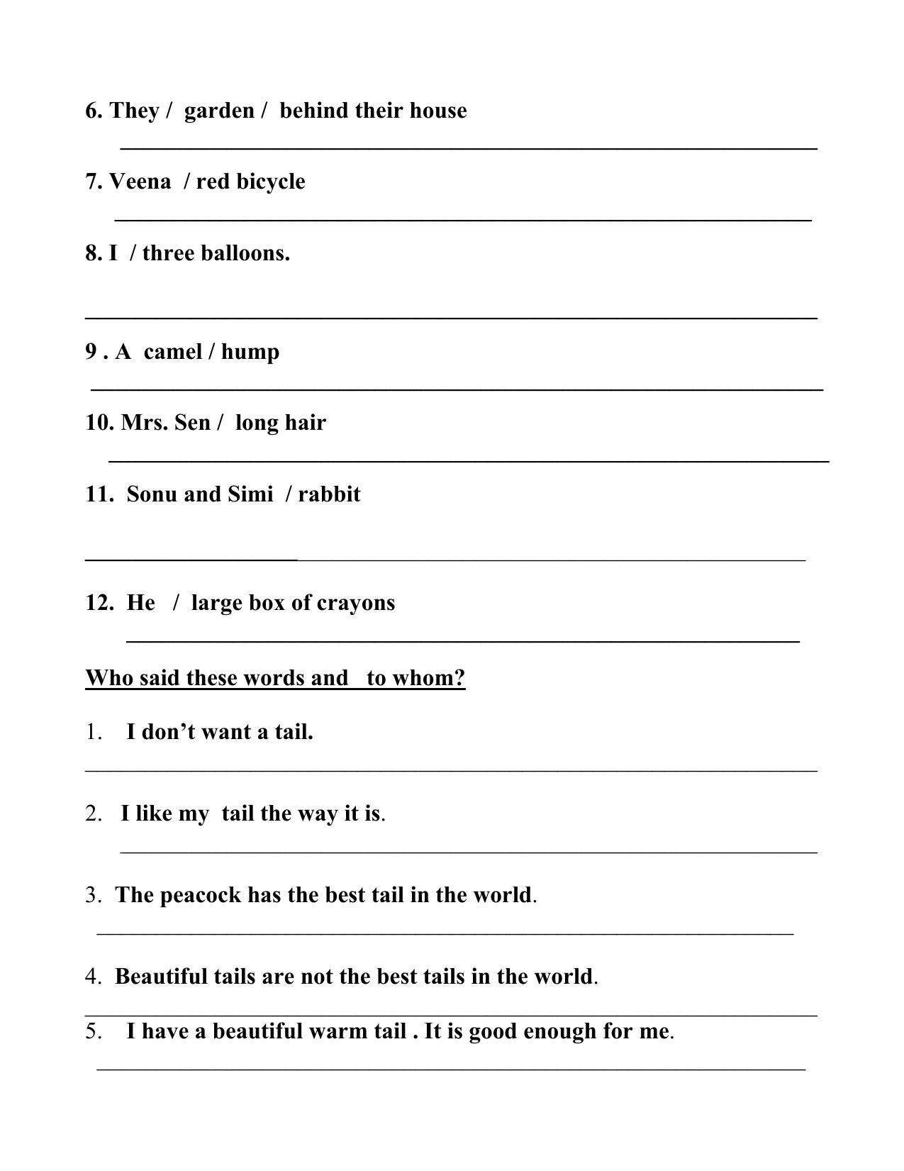 Worksheet for Class 2 English Assignment 79 Course Book - Page 4