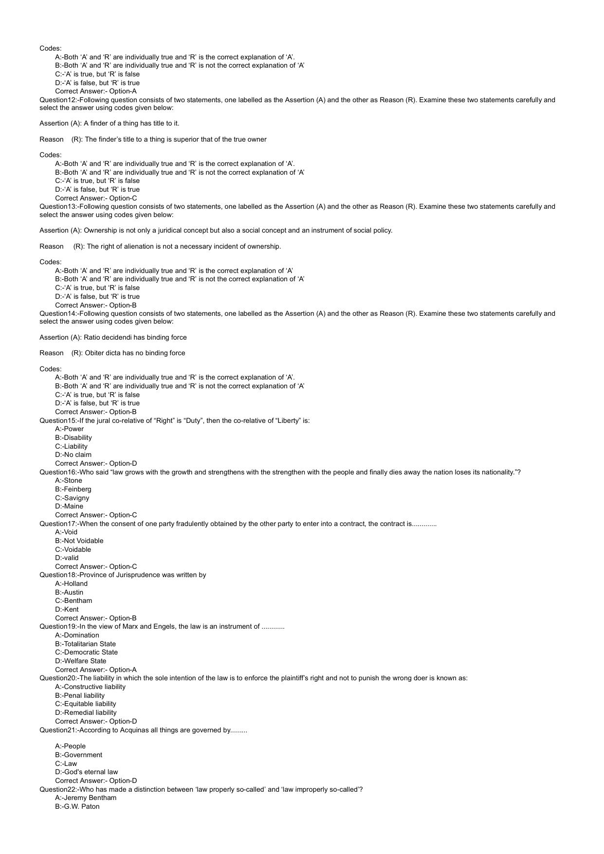 Kerala CEE LLM 2022 Question Paper With Answers - Page 2