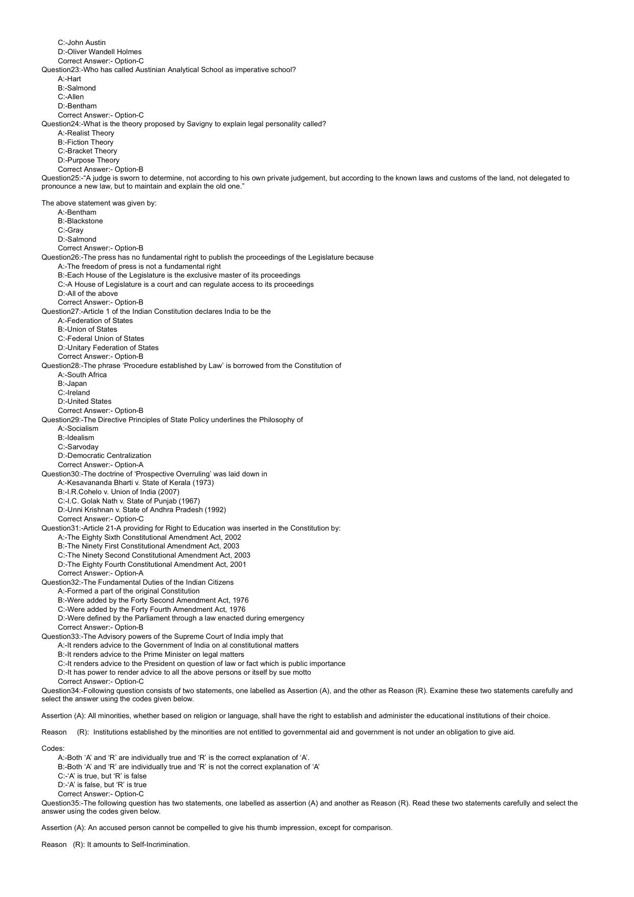 Kerala CEE LLM 2022 Question Paper With Answers - Page 3