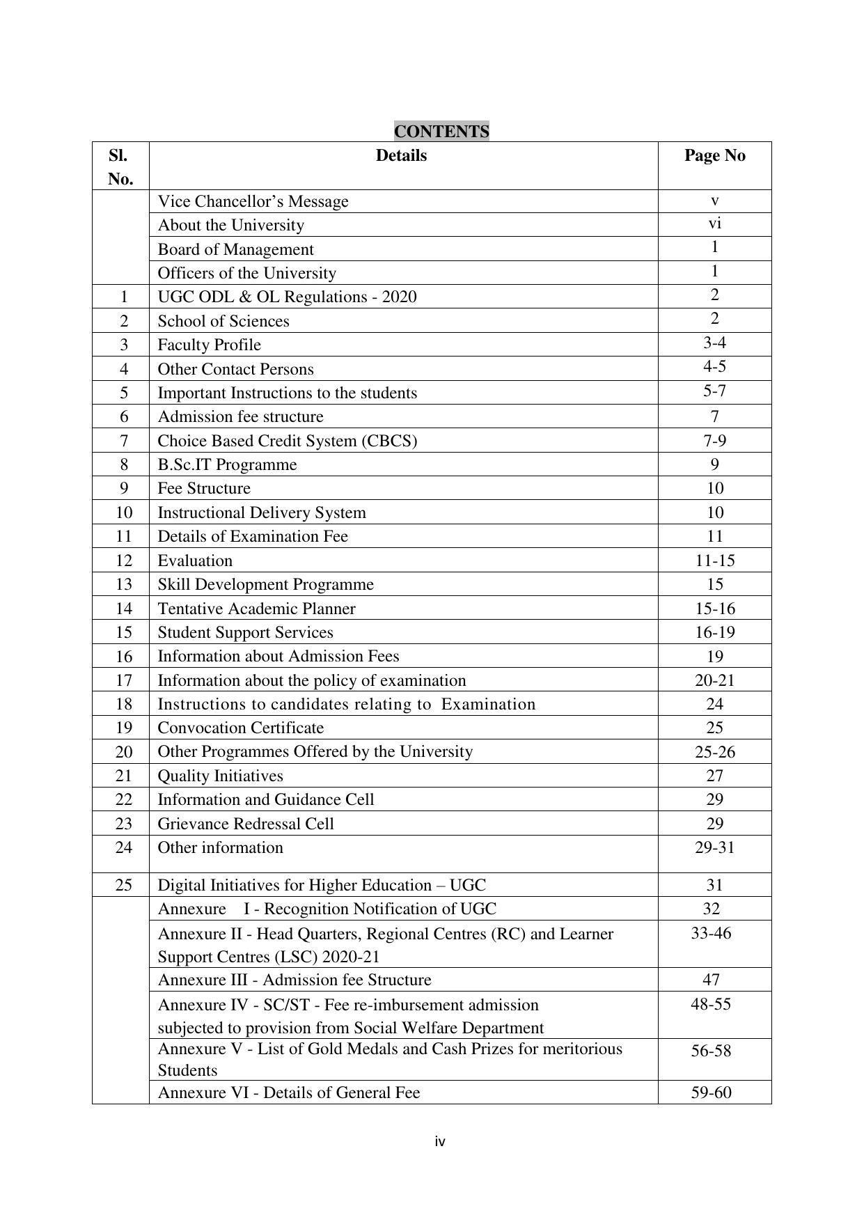 Mysore University, Mysore B.Sc IT Admission 2021-22 - Page 4
