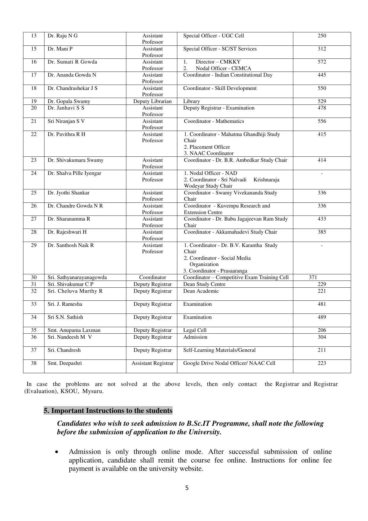 Mysore University, Mysore B.Sc IT Admission 2021-22 - Page 11