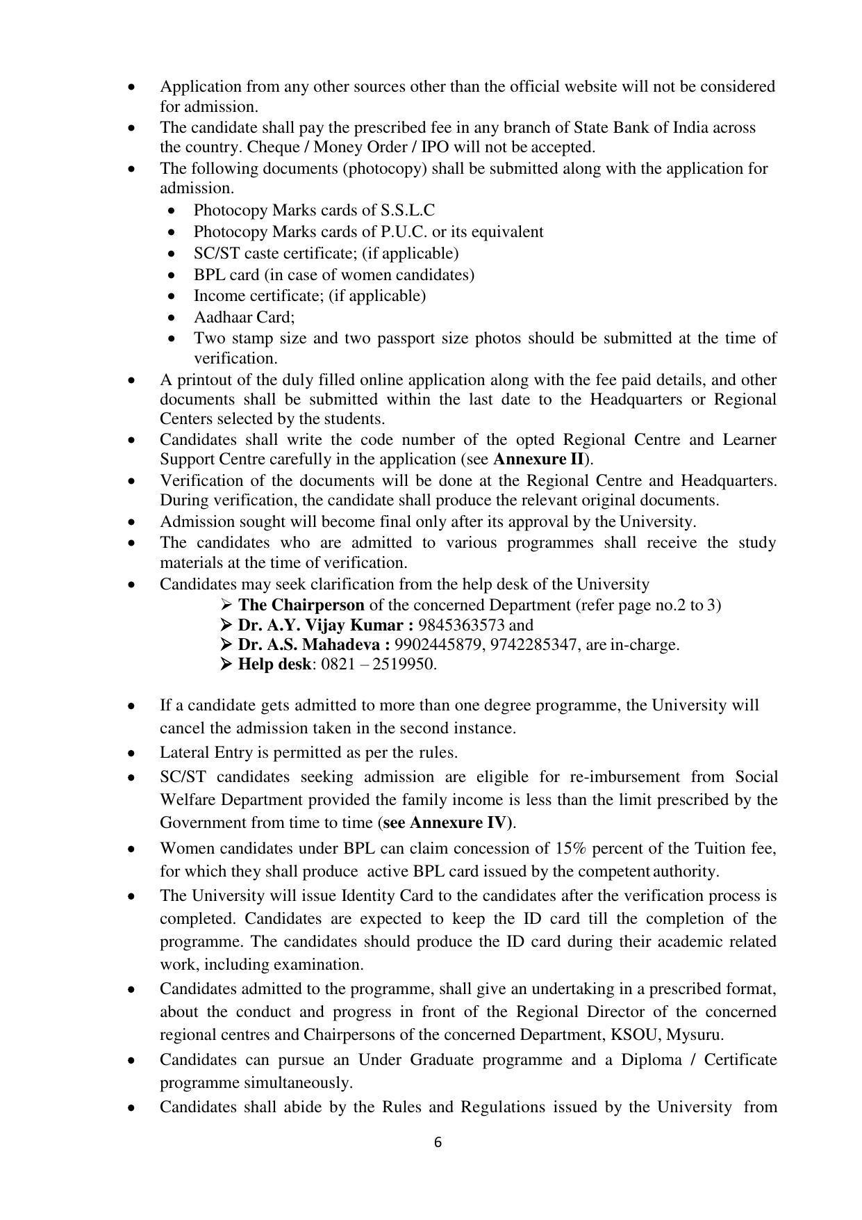 Mysore University, Mysore B.Sc IT Admission 2021-22 - Page 12