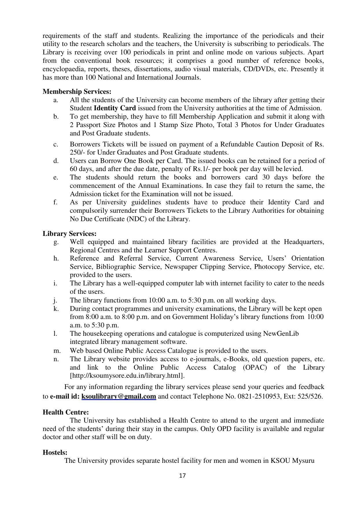 Mysore University, Mysore B.Sc IT Admission 2021-22 - Page 23