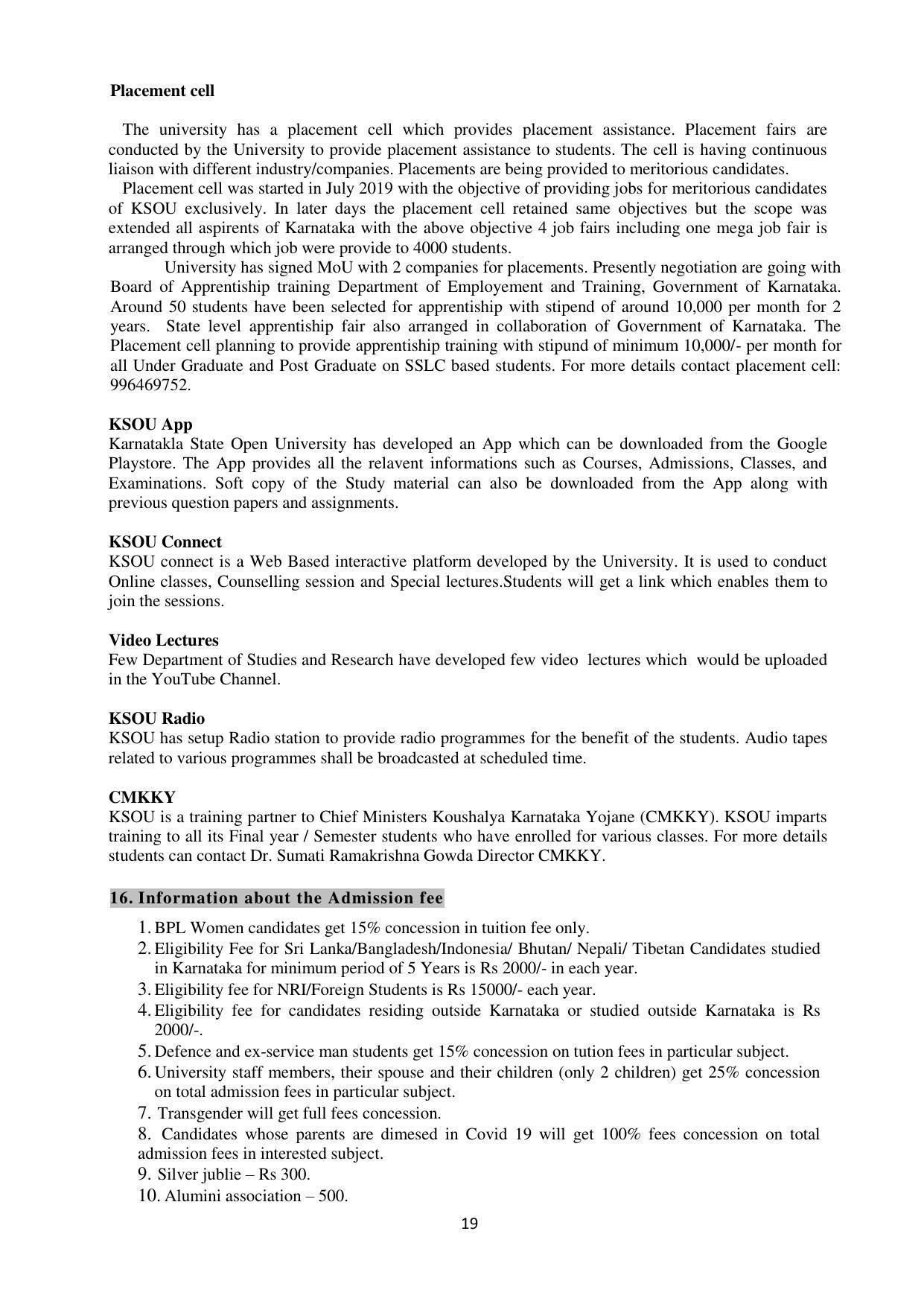 Mysore University, Mysore B.Sc IT Admission 2021-22 - Page 25