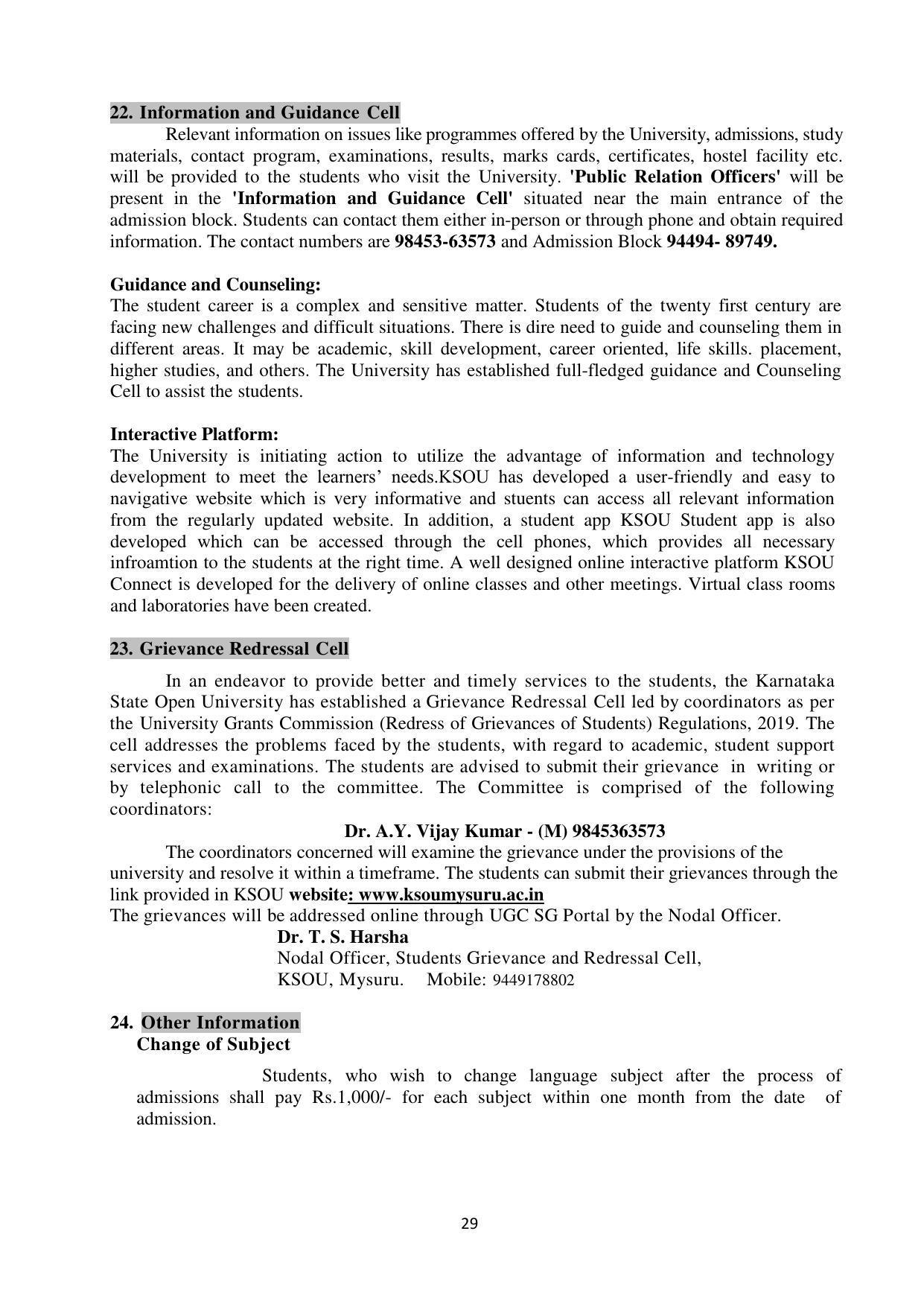 Mysore University, Mysore B.Sc IT Admission 2021-22 - Page 35