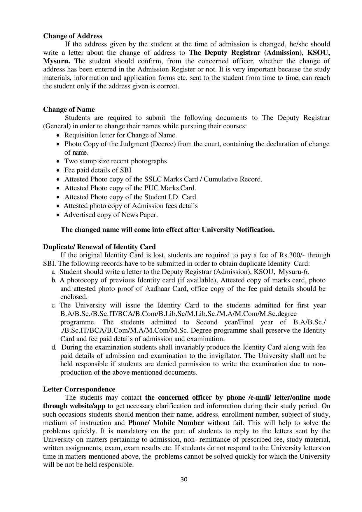 Mysore University, Mysore B.Sc IT Admission 2021-22 - Page 36