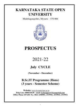 Mysore University, Mysore B.Sc IT Admission 2021-22