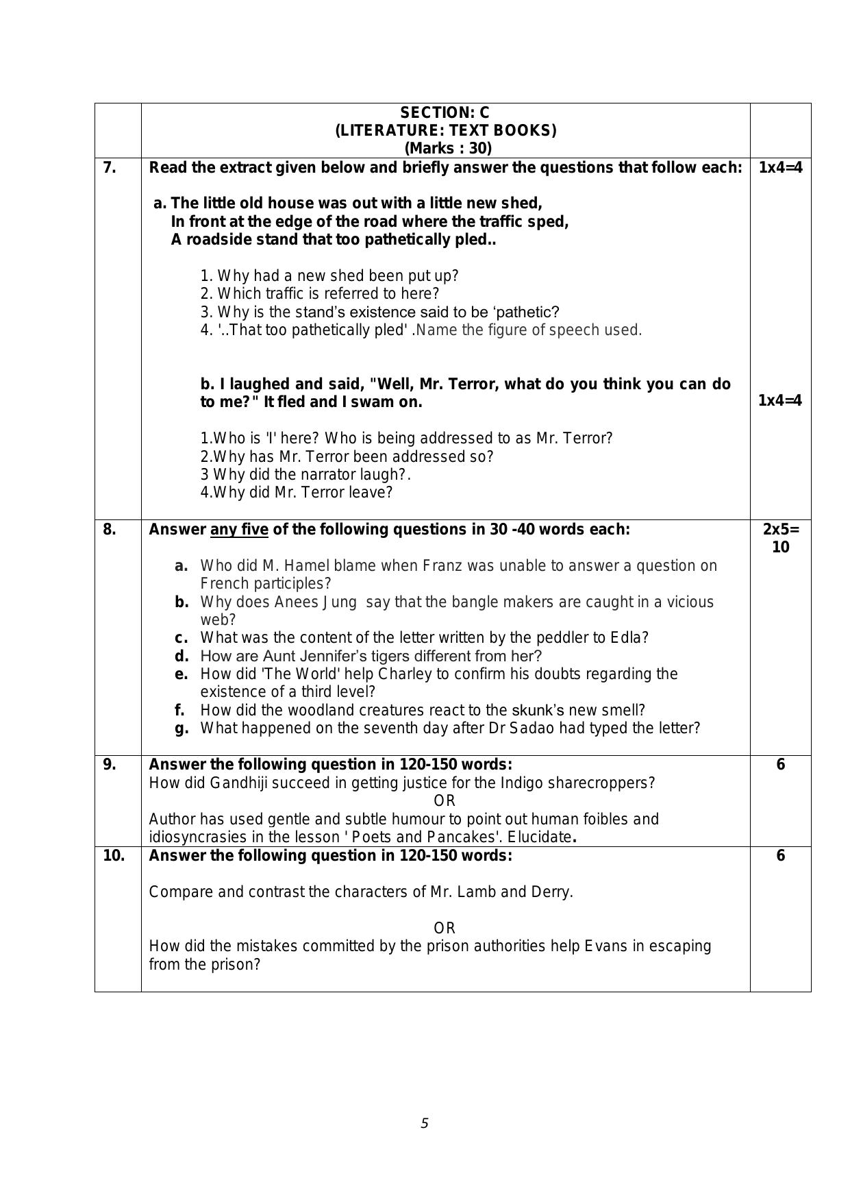 CBSE Class 12 English Core Skill Education-Sample Paper 2019-20 - Page 5