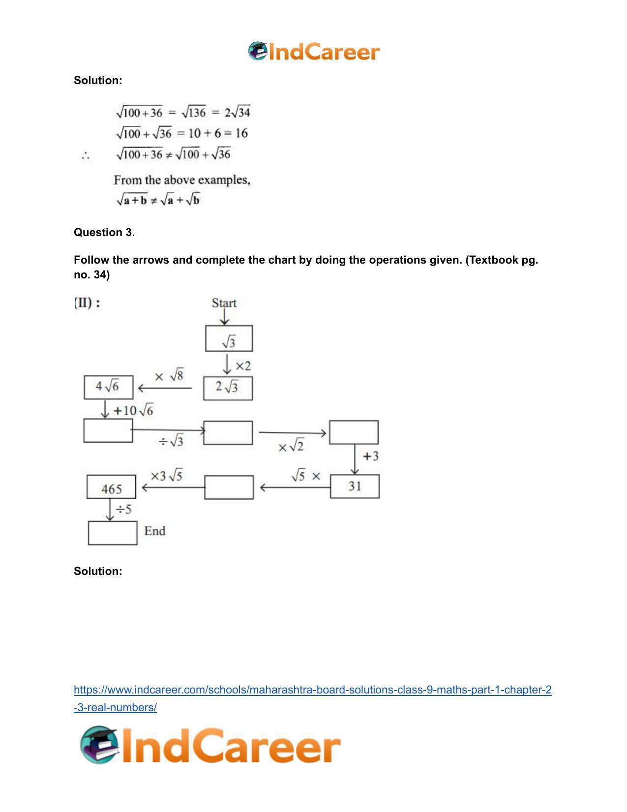 Maharashtra Board Solutions Class 9-Maths (Part 1): Chapter 2.3- Real Numbers - Page 15