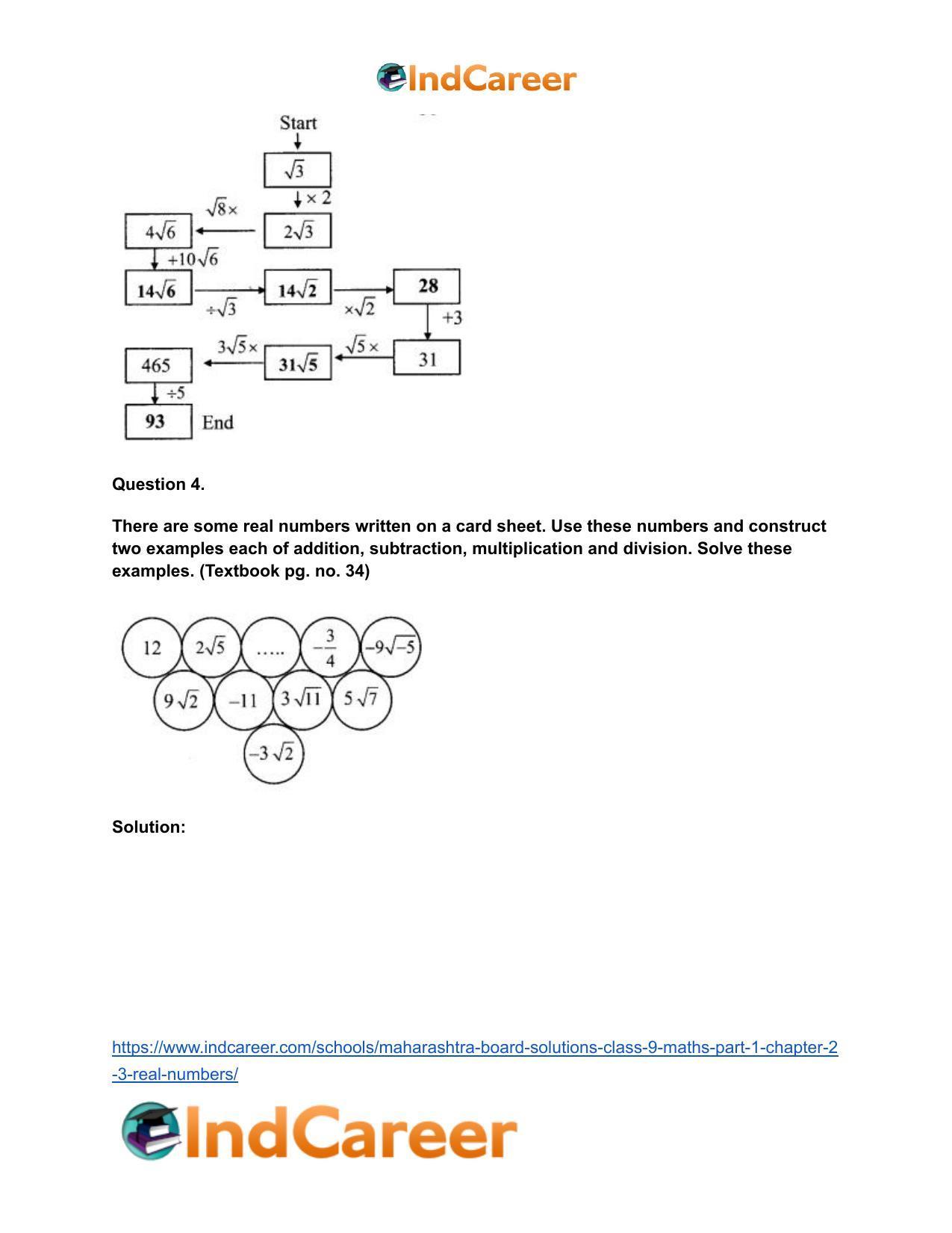 Maharashtra Board Solutions Class 9-Maths (Part 1): Chapter 2.3- Real Numbers - Page 16