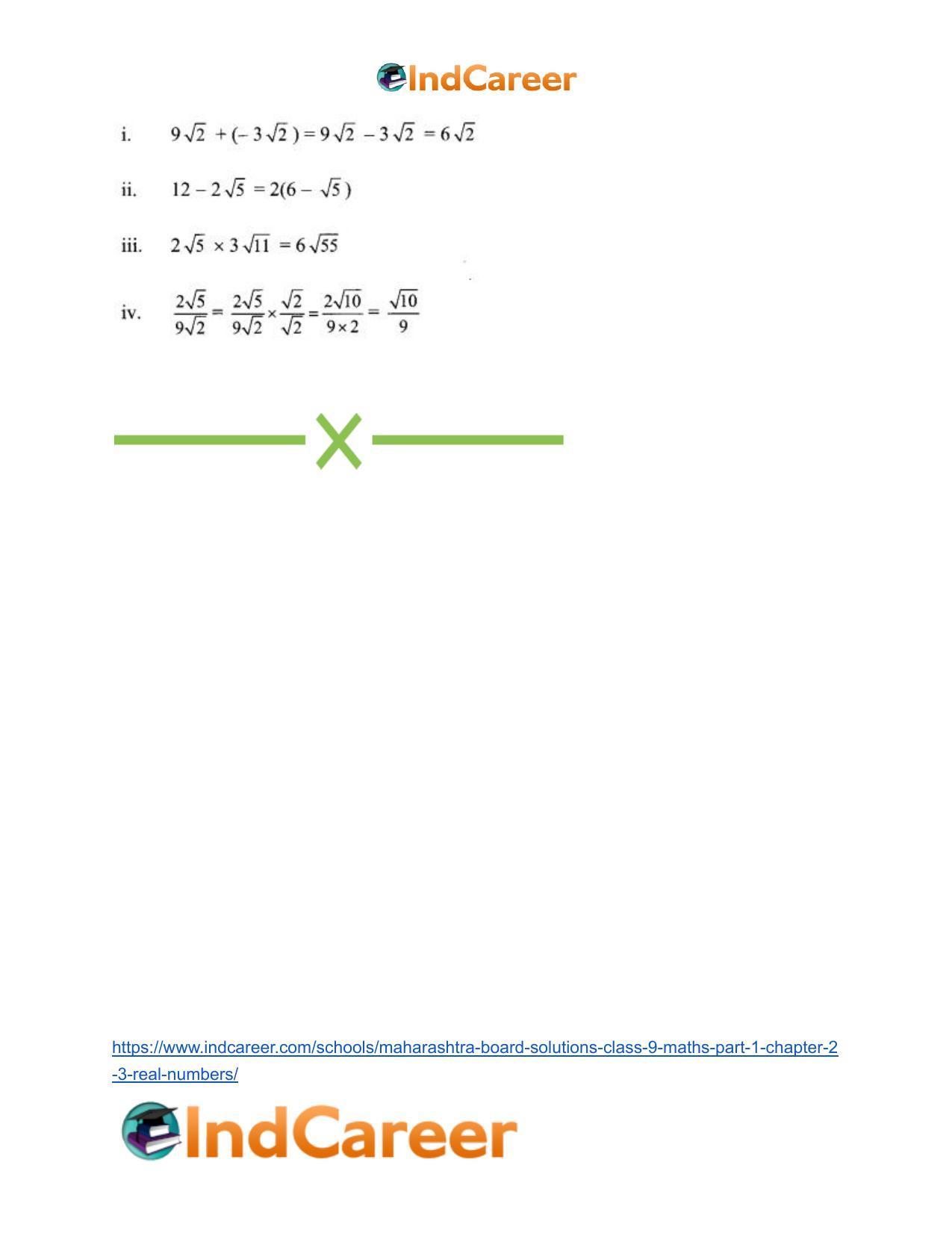 Maharashtra Board Solutions Class 9-Maths (Part 1): Chapter 2.3- Real Numbers - Page 17