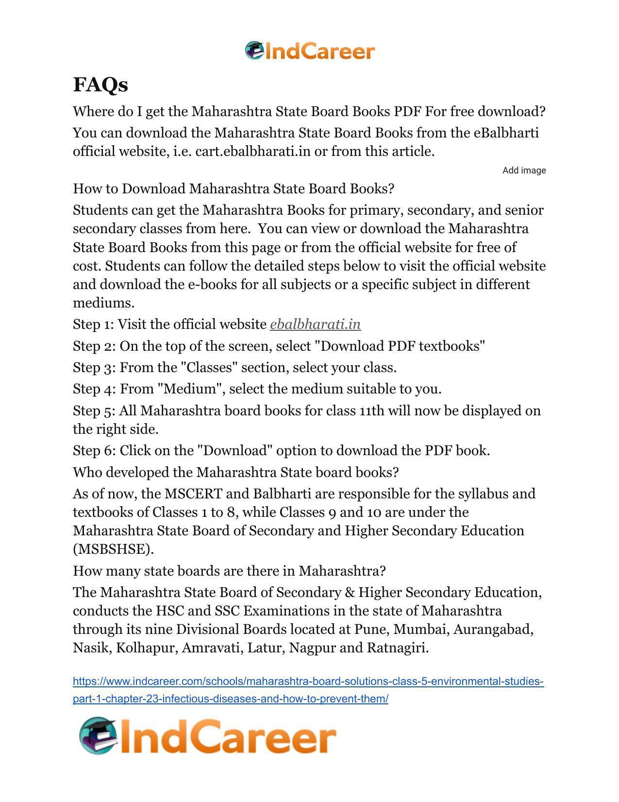 Maharashtra Board Solutions Class 5-Environmental Studies (Part 1): Chapter 23- Infectious Diseases and how to Prevent them - Page 28