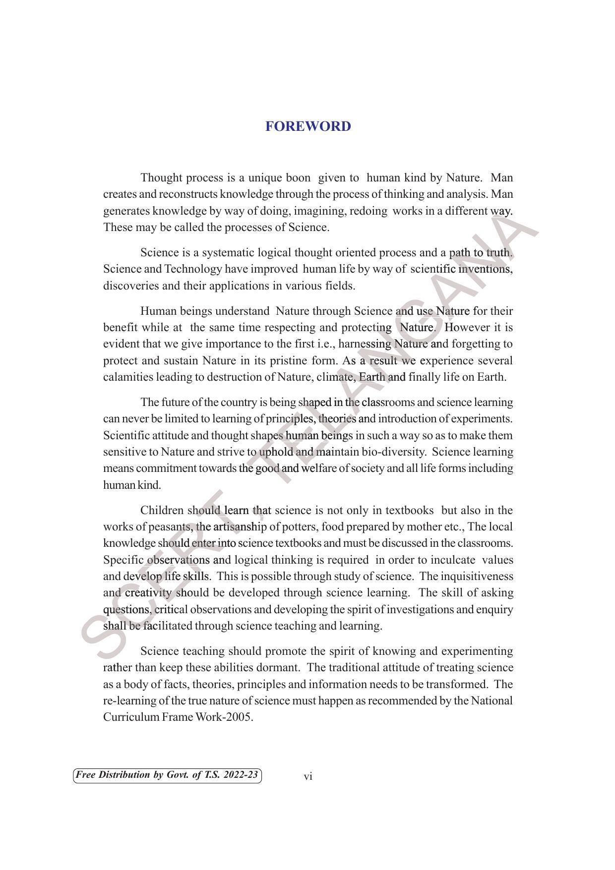 TS SCERT Class 6 General Science Part 2 (Telugu Medium) Text Book - Page 8