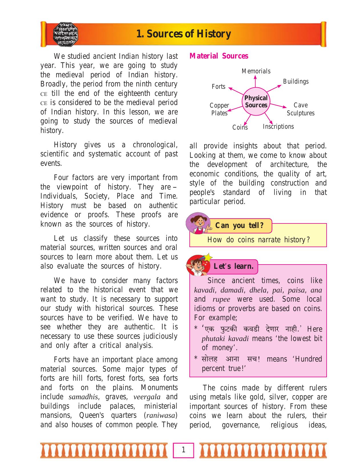Maharashtra Board Class 7 History & Civics Textbook - Page 11