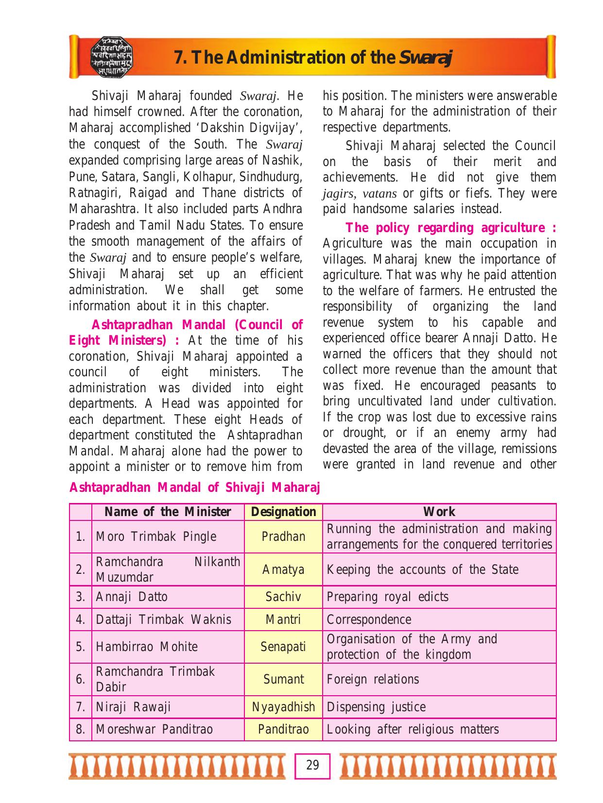Maharashtra Board Class 7 History & Civics Textbook - Page 39