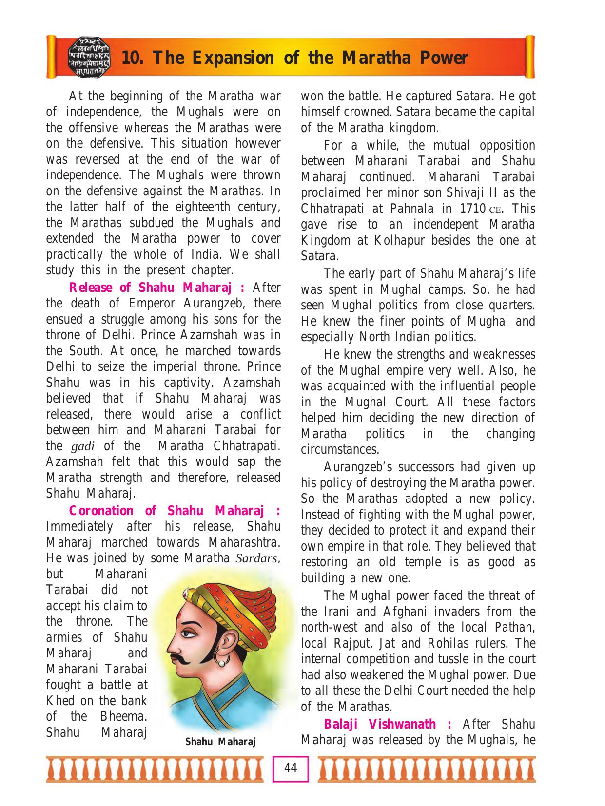 Maharashtra Board Class 7 History & Civics Textbook - Page 54