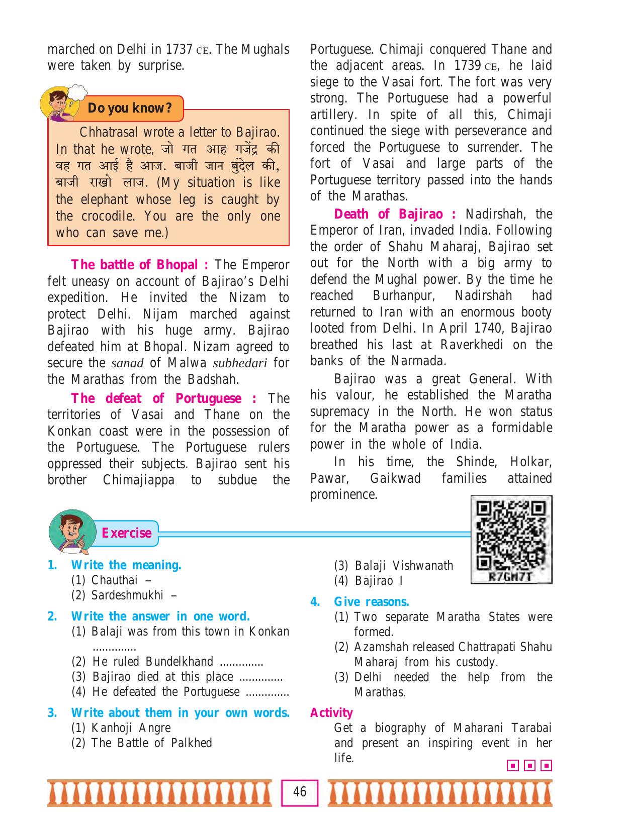 Maharashtra Board Class 7 History & Civics Textbook - Page 56