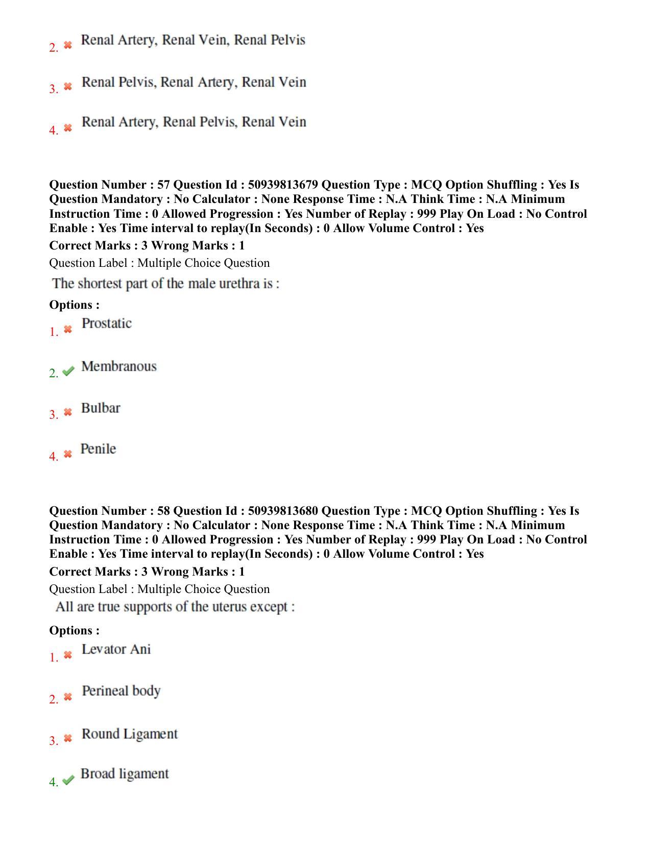 BHU RET Anatomy 2020 Question Paper - Page 35