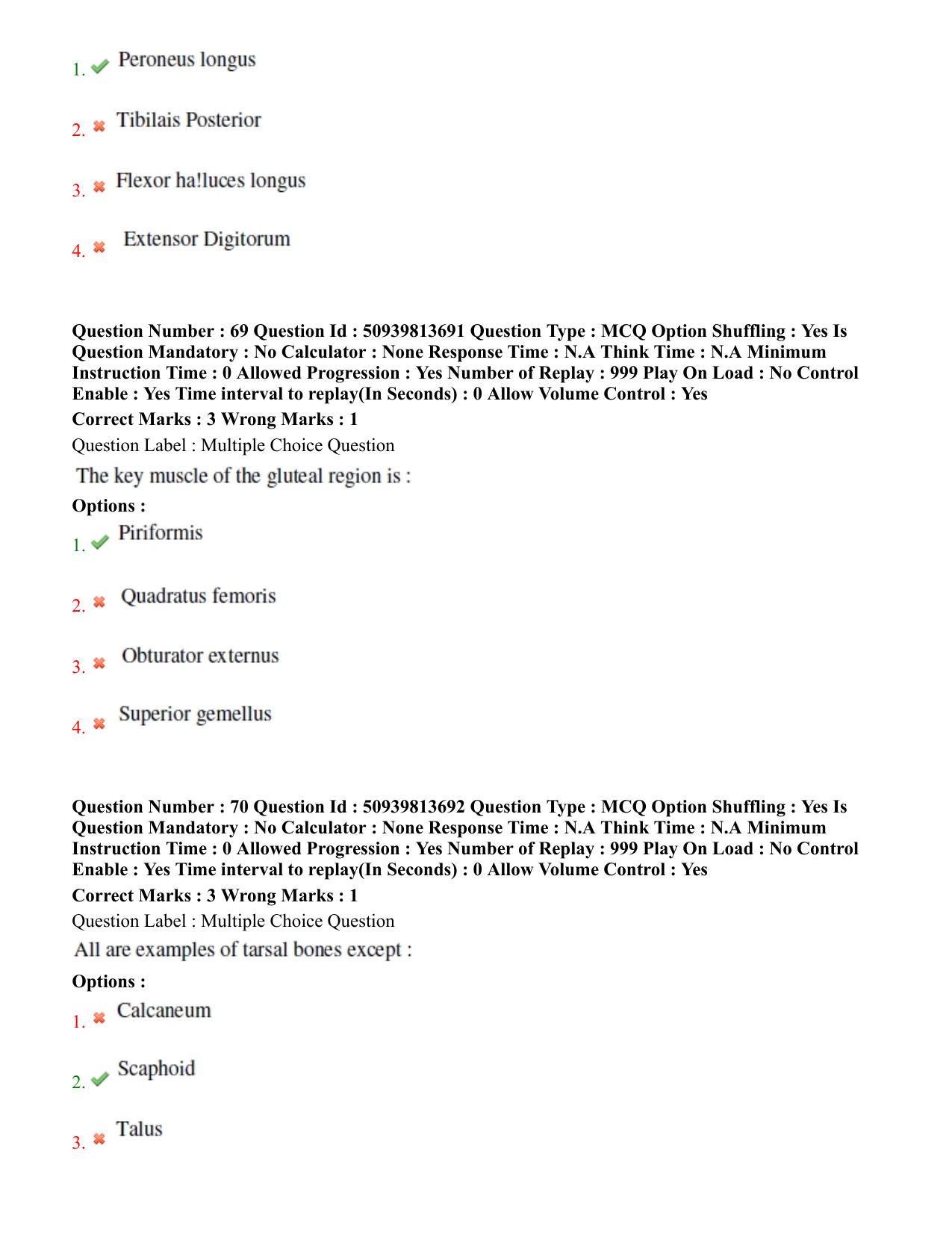 BHU RET Anatomy 2020 Question Paper - Page 40