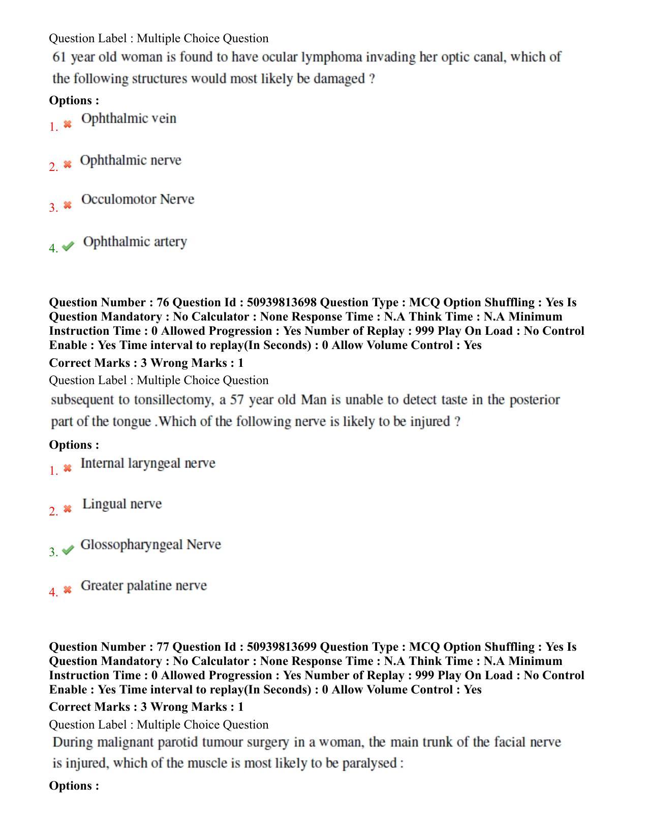 BHU RET Anatomy 2020 Question Paper - Page 43