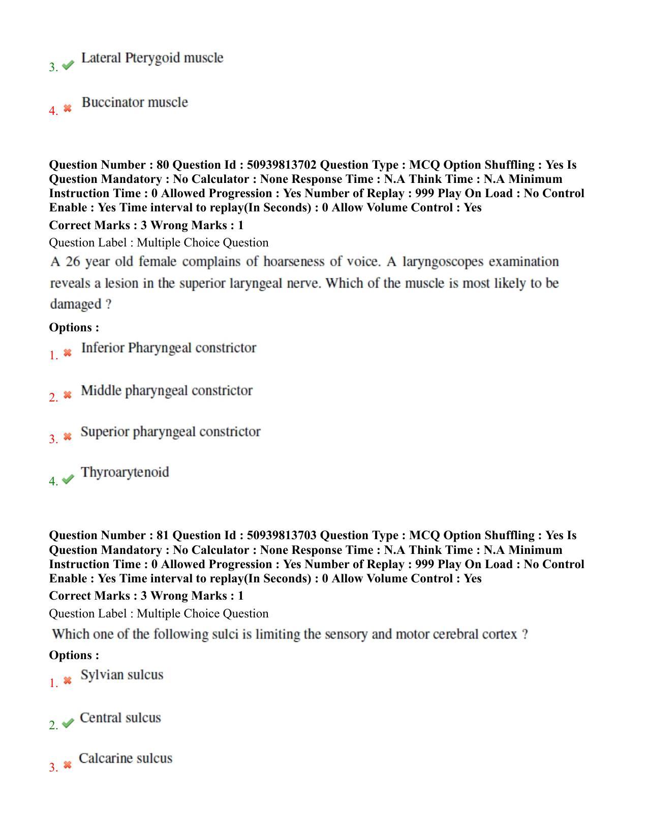 BHU RET Anatomy 2020 Question Paper - Page 45
