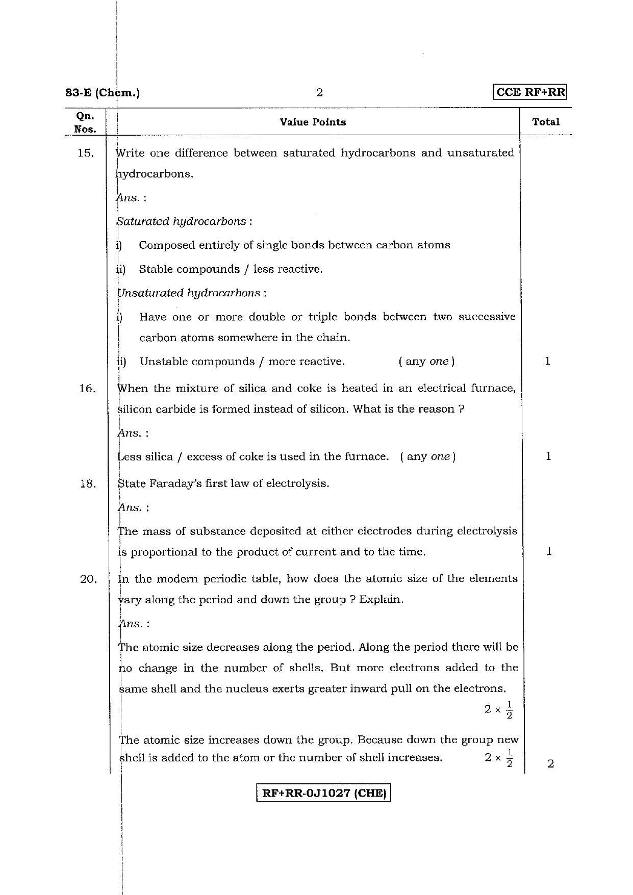 Karnataka SSLC Science (ENGLISH Medium) - 83-E CCE RR Chem_se2 April 2017 Question Paper - Page 2