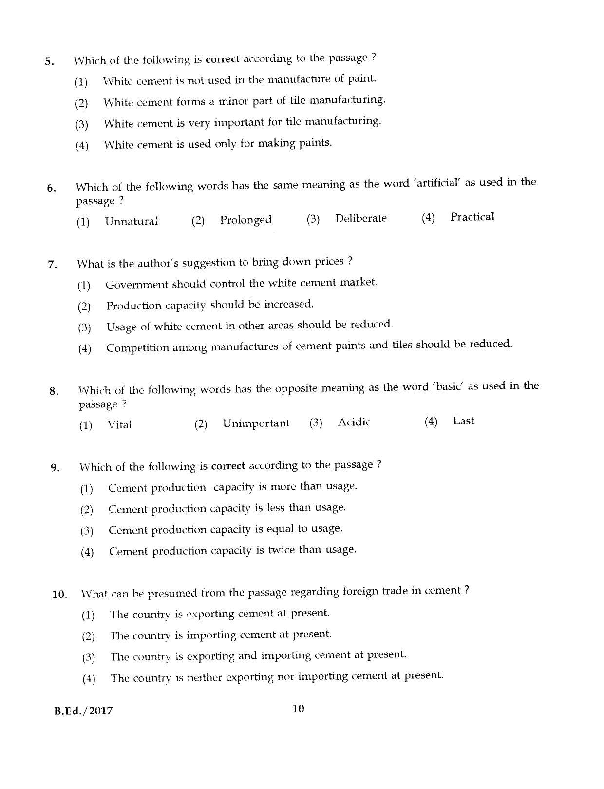 IGNOU B.Ed 2017 Question Paper - Page 10