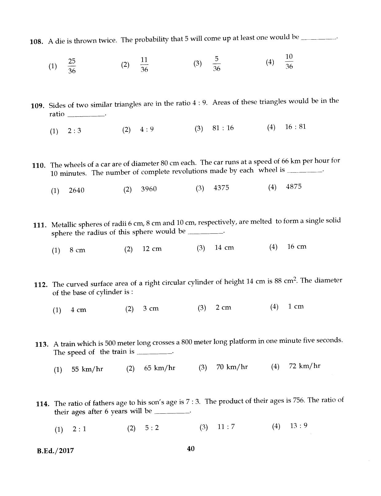 IGNOU B.Ed 2017 Question Paper - Page 40