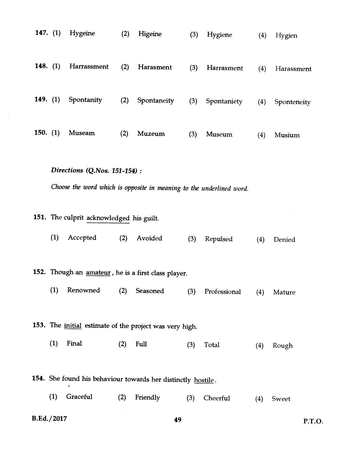 IGNOU B.Ed 2017 Question Paper - Page 48