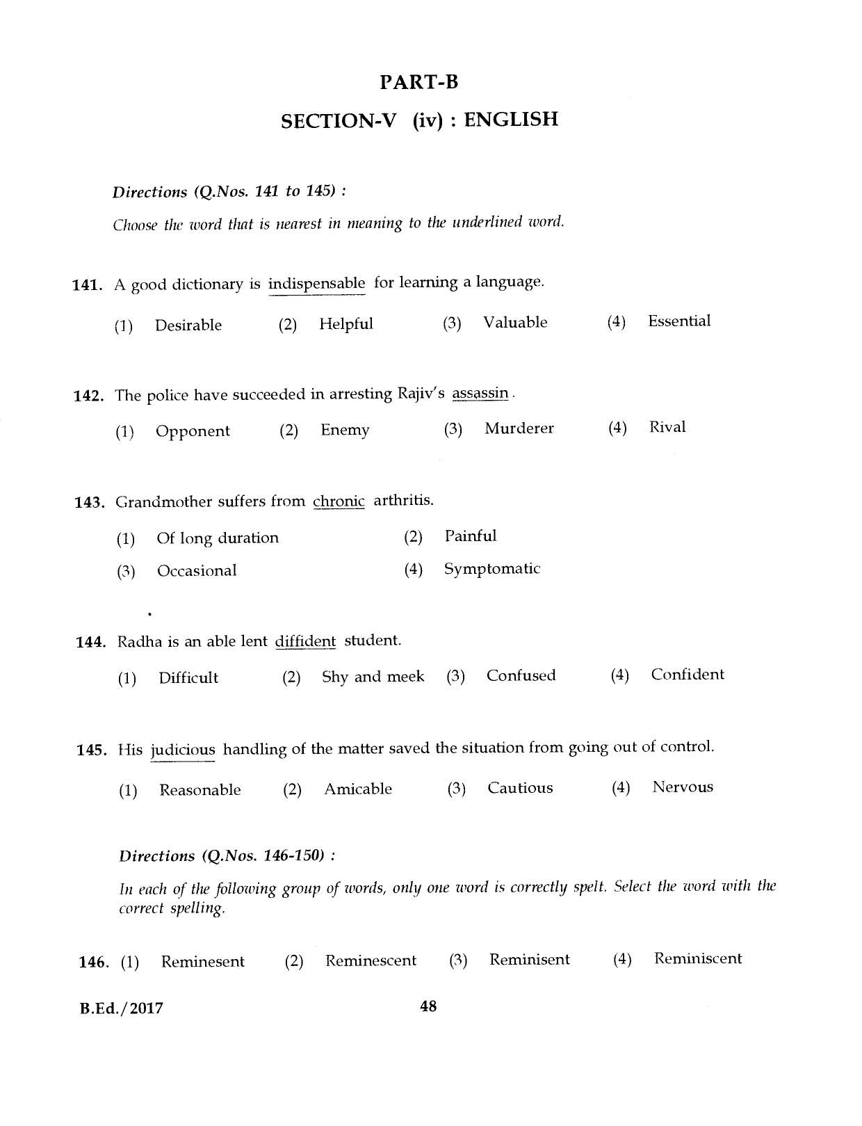 IGNOU B.Ed 2017 Question Paper - Page 53